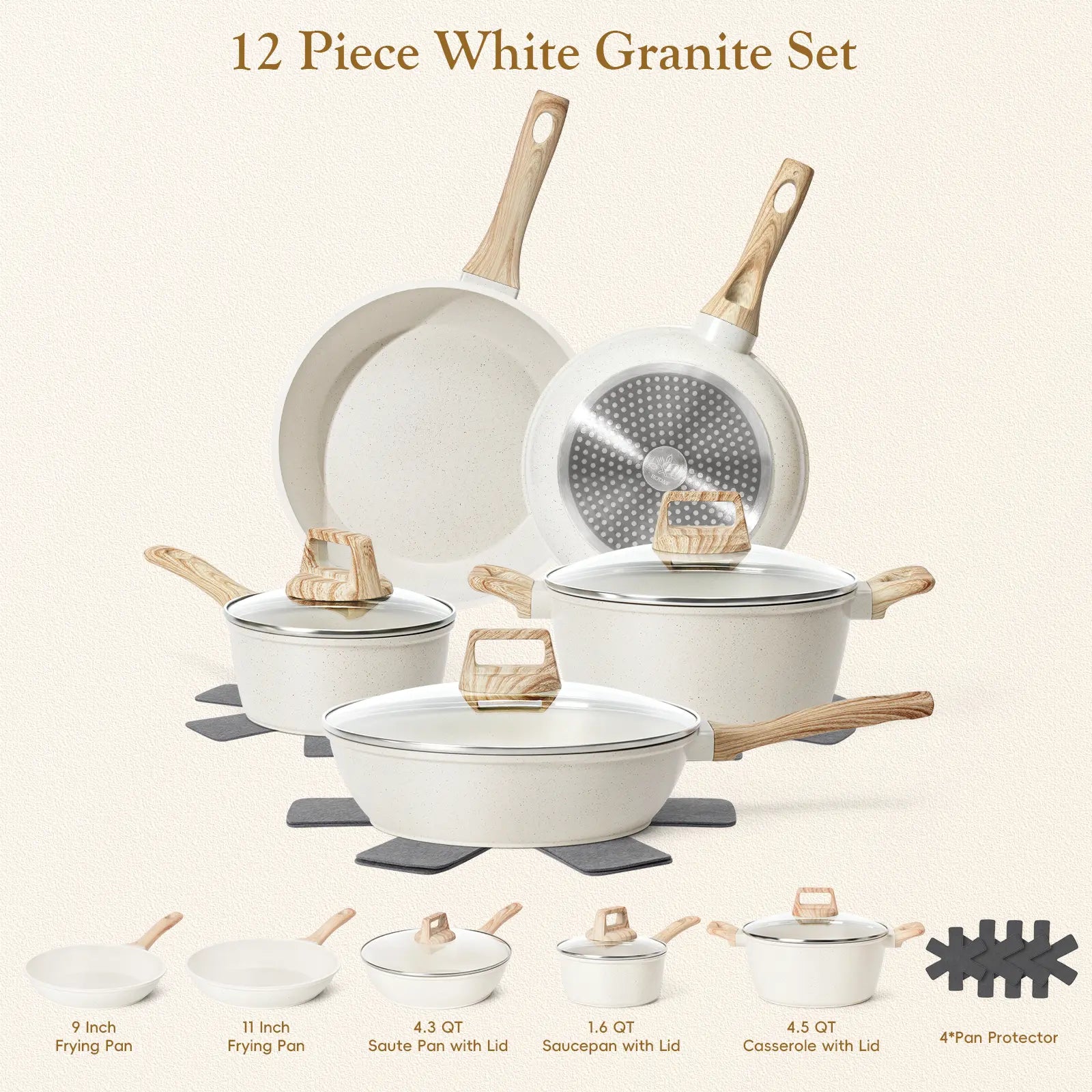 Granite Induction Cookware Set